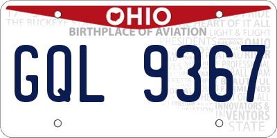 OH license plate GQL9367