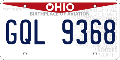 OH license plate GQL9368