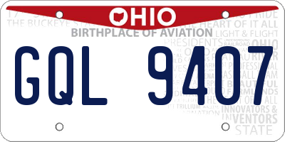 OH license plate GQL9407