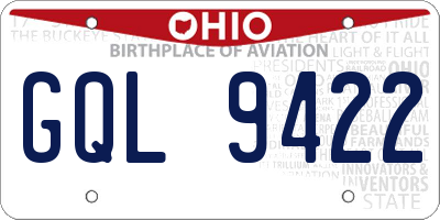 OH license plate GQL9422