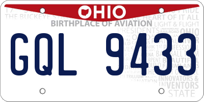 OH license plate GQL9433