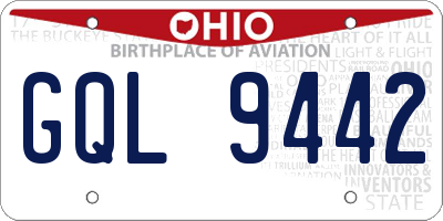 OH license plate GQL9442