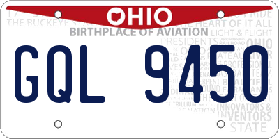 OH license plate GQL9450