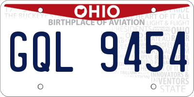 OH license plate GQL9454
