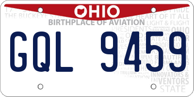OH license plate GQL9459