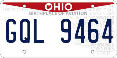 OH license plate GQL9464