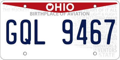 OH license plate GQL9467