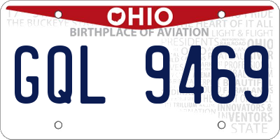OH license plate GQL9469