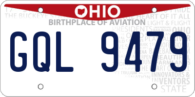 OH license plate GQL9479