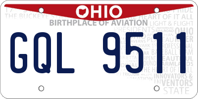 OH license plate GQL9511