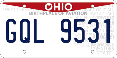 OH license plate GQL9531