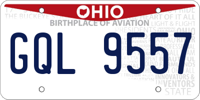 OH license plate GQL9557