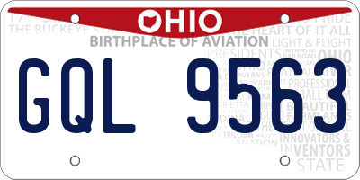 OH license plate GQL9563