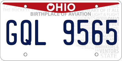 OH license plate GQL9565
