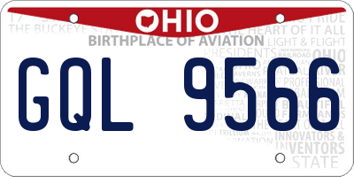 OH license plate GQL9566