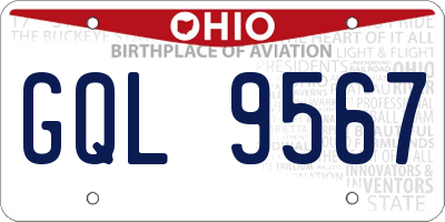 OH license plate GQL9567