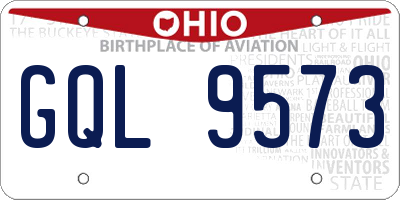 OH license plate GQL9573