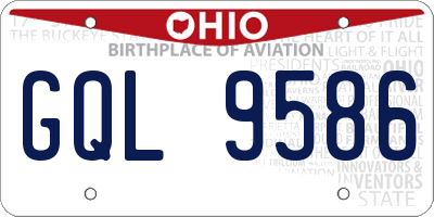 OH license plate GQL9586