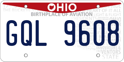 OH license plate GQL9608