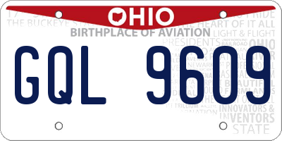 OH license plate GQL9609