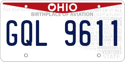 OH license plate GQL9611