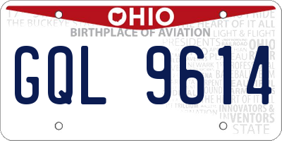 OH license plate GQL9614