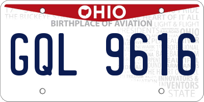 OH license plate GQL9616