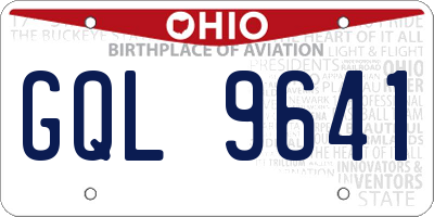 OH license plate GQL9641