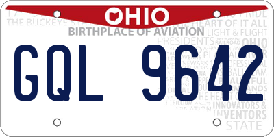 OH license plate GQL9642