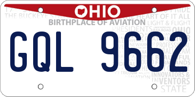 OH license plate GQL9662