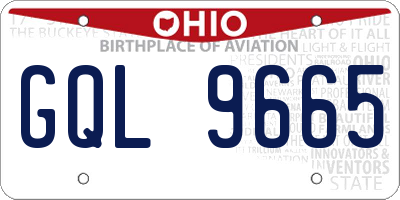 OH license plate GQL9665