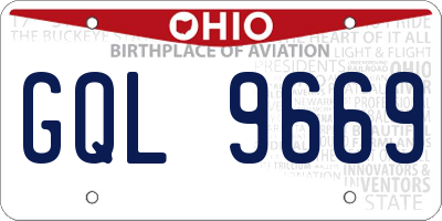 OH license plate GQL9669