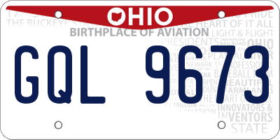 OH license plate GQL9673