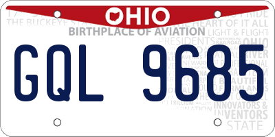 OH license plate GQL9685