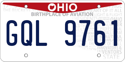 OH license plate GQL9761