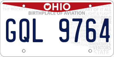 OH license plate GQL9764