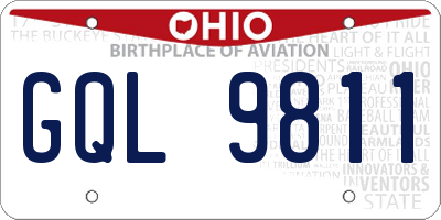 OH license plate GQL9811