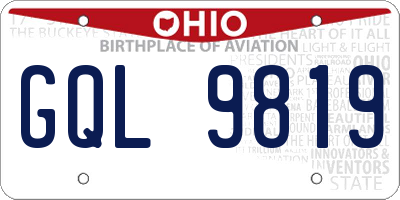 OH license plate GQL9819