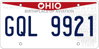 OH license plate GQL9921