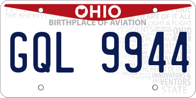 OH license plate GQL9944