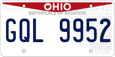 OH license plate GQL9952
