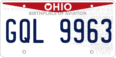 OH license plate GQL9963