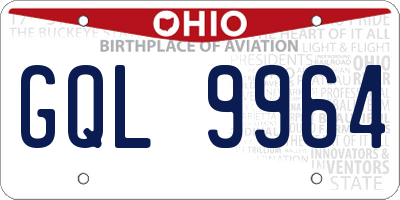 OH license plate GQL9964
