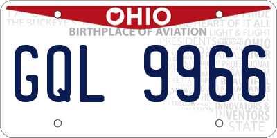 OH license plate GQL9966