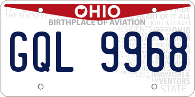 OH license plate GQL9968