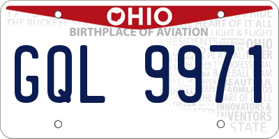 OH license plate GQL9971