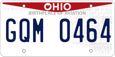OH license plate GQM0464