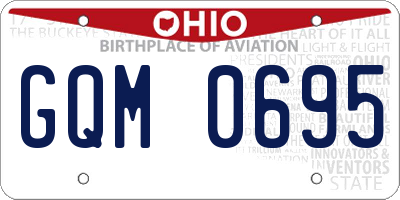 OH license plate GQM0695