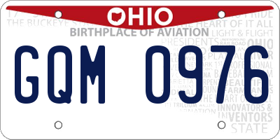 OH license plate GQM0976