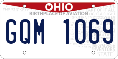OH license plate GQM1069